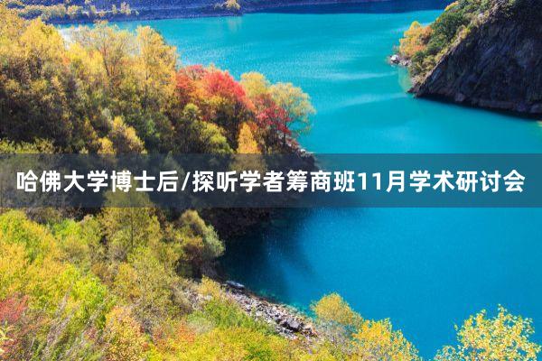 哈佛大学博士后/探听学者筹商班11月学术研讨会